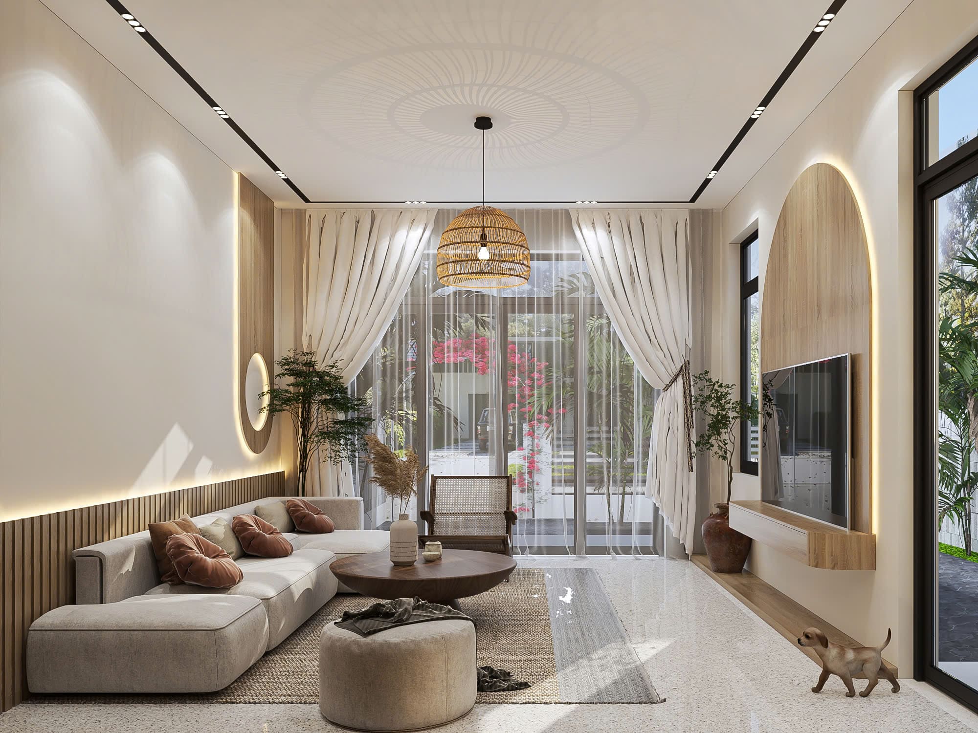 nội thất hiện đại tự nhiên
